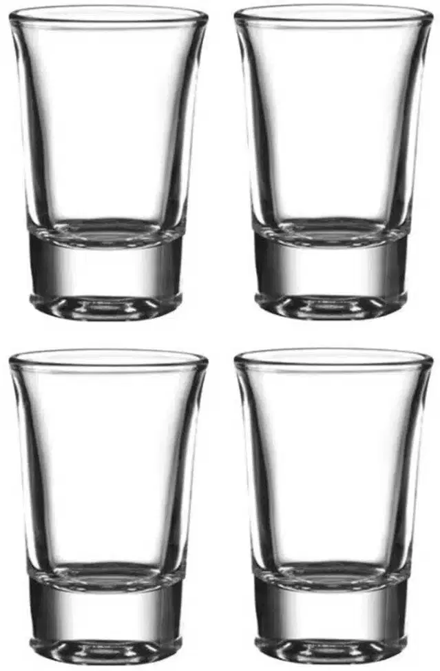 Liquor cum Cocktail Glasses, Transparent, 30 ml, Pack of 4
