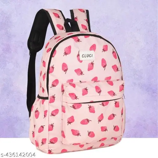 Canvas Backpack Bag, Pink