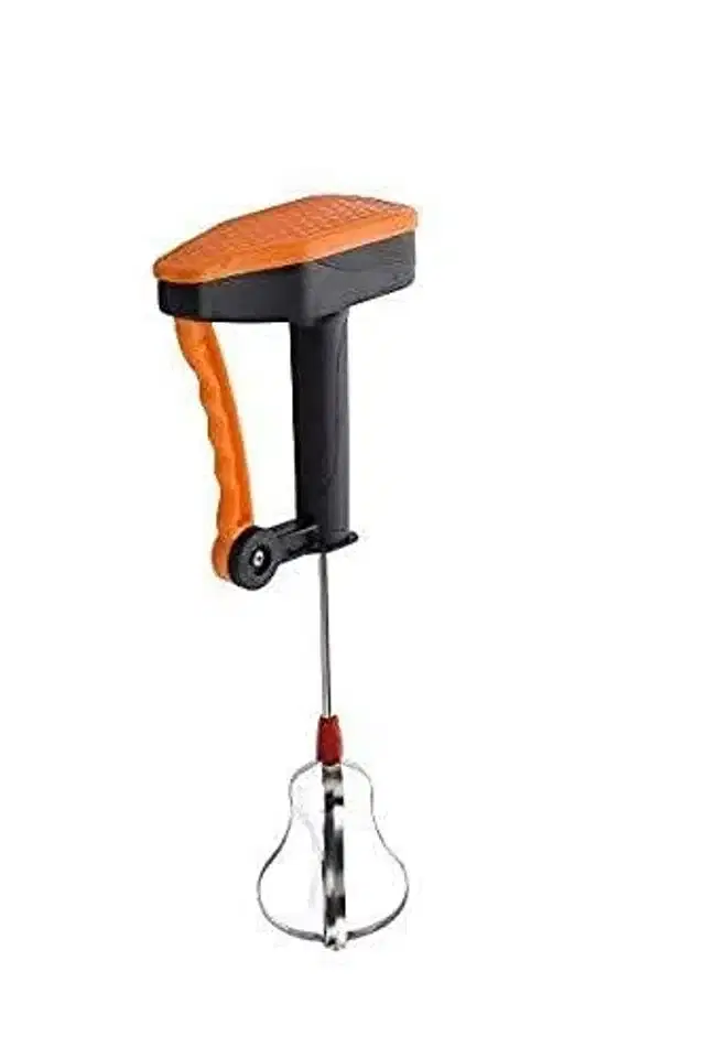 Handheld Blender, Orange & Black