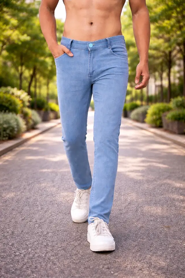 Denim Jeans for Men (Blue, 26)