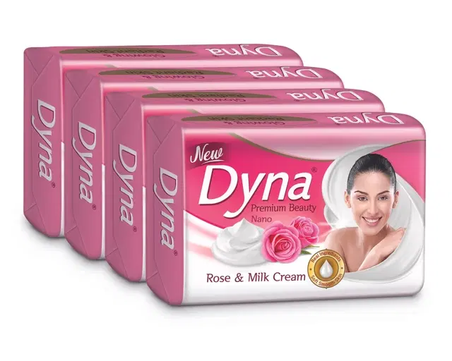 Dyna Rose Extract & Milk Cream Soap 4X41 g (Pack of 4)