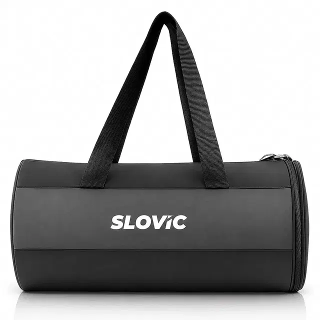 Slovic Striped Gym Bag, Grey And Black, 20 L