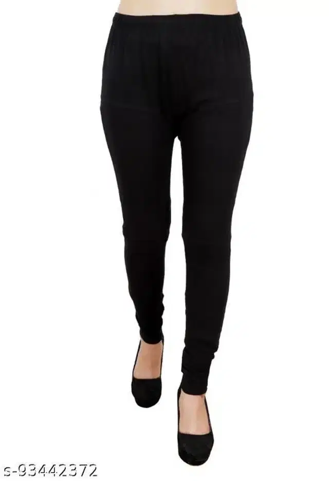 Cotton Leggings for Women (Black, 26)