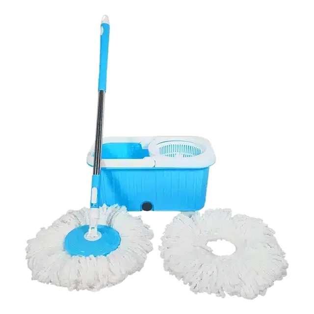 B'Clean Bucket Mop With Plastic Mesh - 7 L - 2 Mop Head