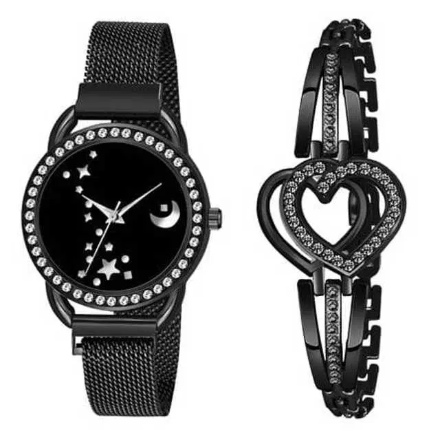 Analog Watch For Womens (Black) (WS-359)
