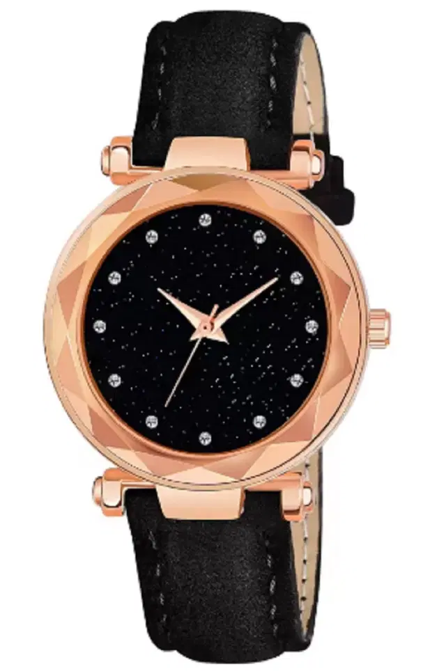 Leather Strap Analog Watch for Women & Girls (Multicolor)