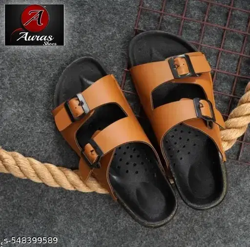 Sliders for Men (Tan, 7)