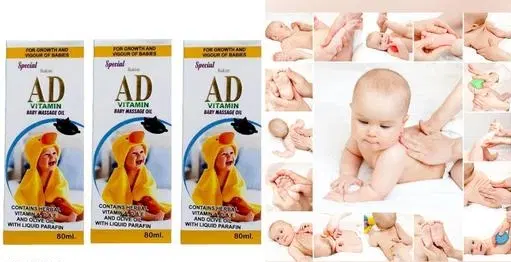 Ad Vitamin Baby Massage Oil, 80 ml, Pack of 3