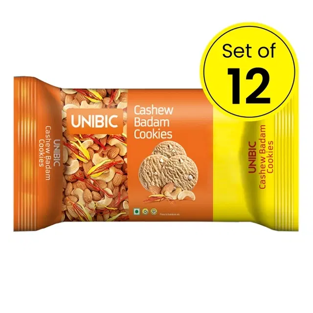 Unibic Cashew Badam Cookies 12X45 g (Pack Of 12)