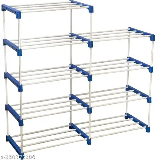 Metal 9 Layer Collapsible Multipurpose Rack, Blue