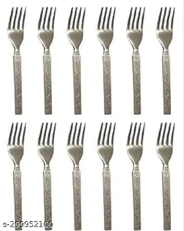 Stainless Steel Forks, Silver, Pack of 12