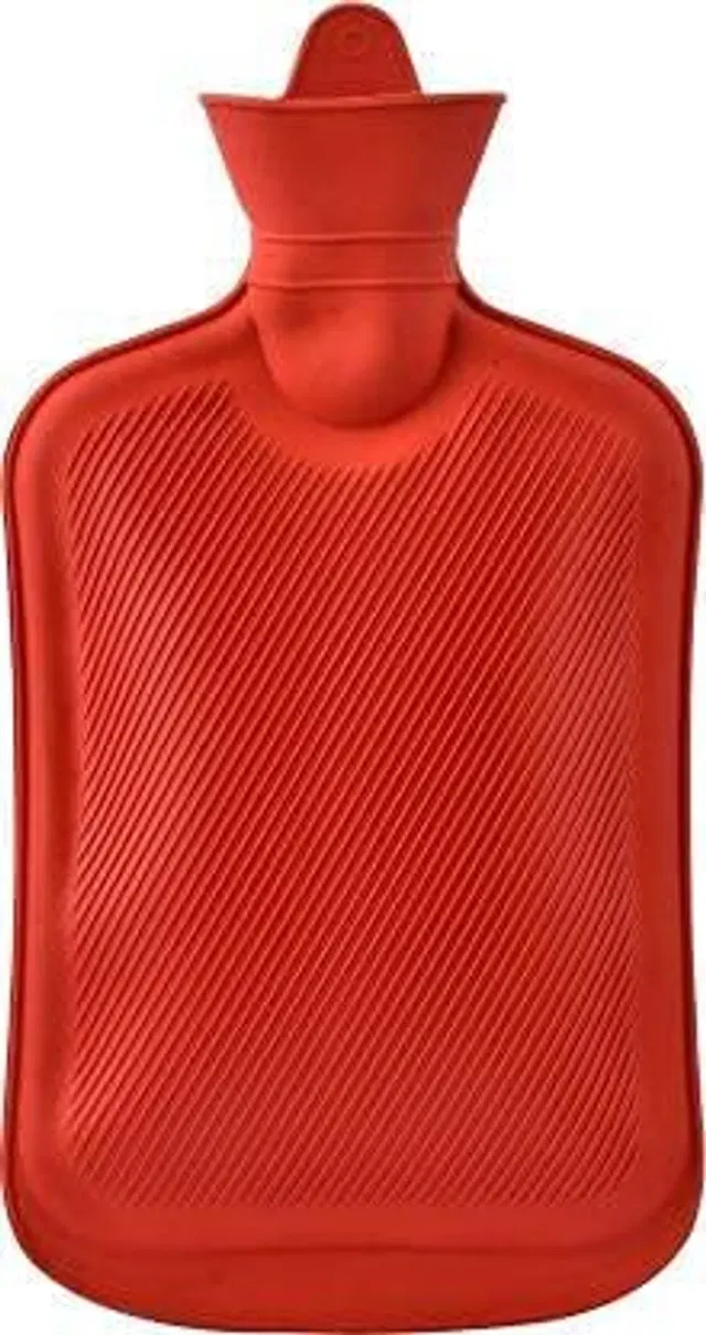Rubber Hot Water Bag for Pain Relief, Multicolor, 2 L