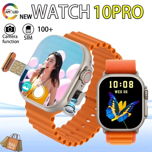 Nylon Strap Smart S8 Ultra Smart Watch for Men & Women, Orange