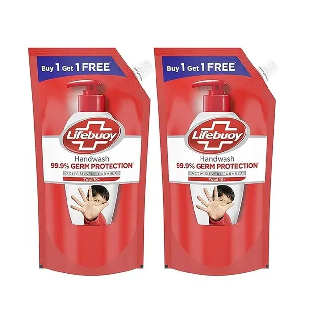 Lifebuoy Handwash Liquid 2X675 ml (Buy 1 Get 1 Free) (Refill)