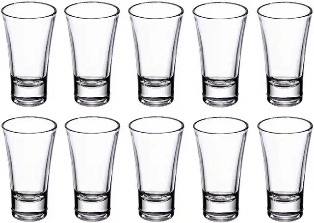 Liquor cum Cocktail Glasses, Transparent, 30 ml, Pack of 10