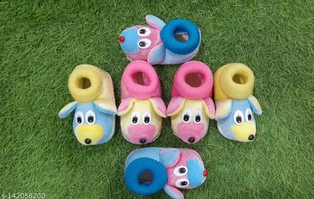 Booties for Infants, Pack of 3 (Multicolor, 3-6 Months)