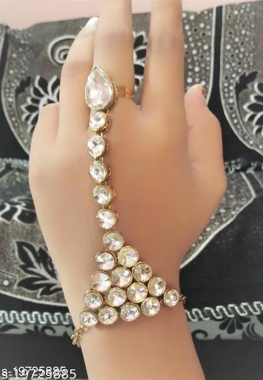 Alloy Bracelets for Women & Girls, White