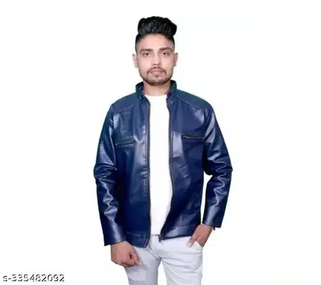 Full Sleeves Jacket for Men (Blue, S)