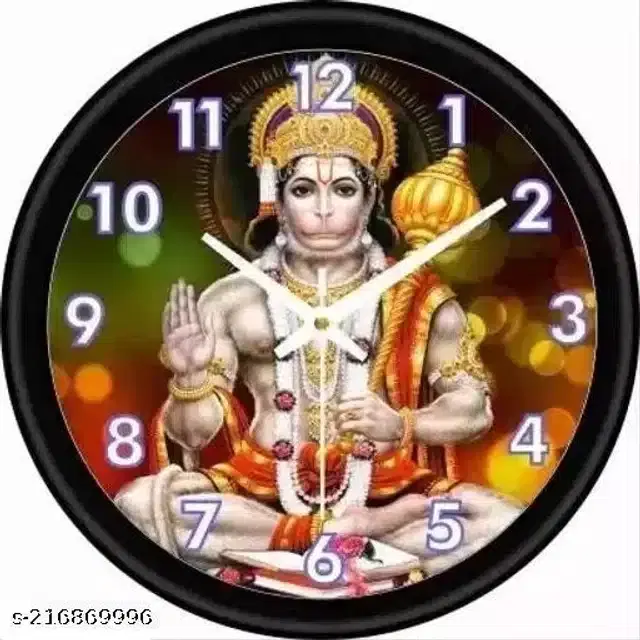 Plastic Analog Clock, Multicolor