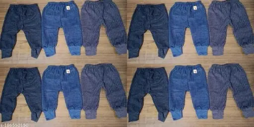 Woolen Thermal Bottomwear for Kids, Pack of 12 (Multicolor, 0-6 Months)