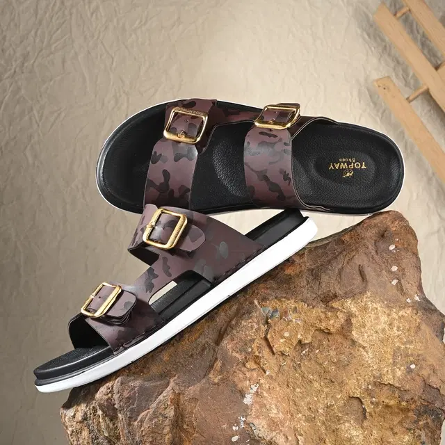 Sliders for Men (Brown, 6)