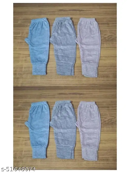Woolen Thermal Bottomwear for Kids, Pack of 6 (Multicolor, 0-6 Months)