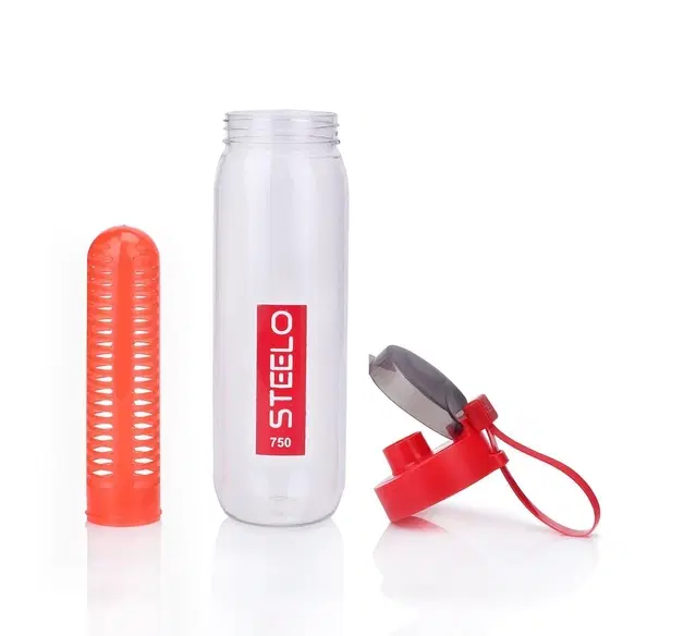 Steelo Fancy Fruit Infuse Flip Top Water Bottle, Multicolor, 750 ml