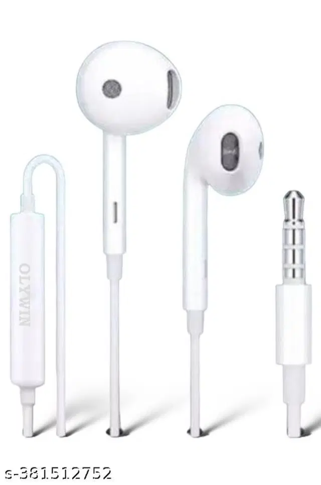 Premium 3.5 mm Jack Wired Earphone, White
