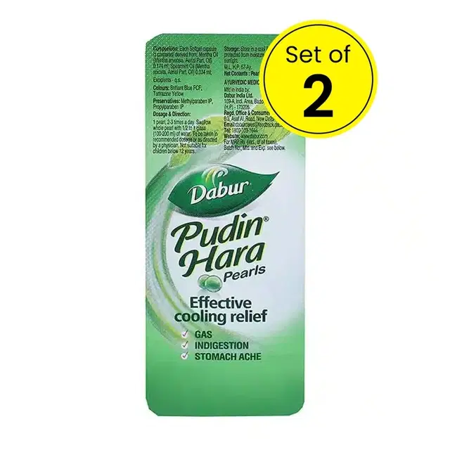Dabur Pudin Hara Pearls 10 Pc (Pack Of 2)