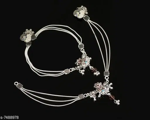 Anklet Silver Free Size Anklets & Toe Rings for Women