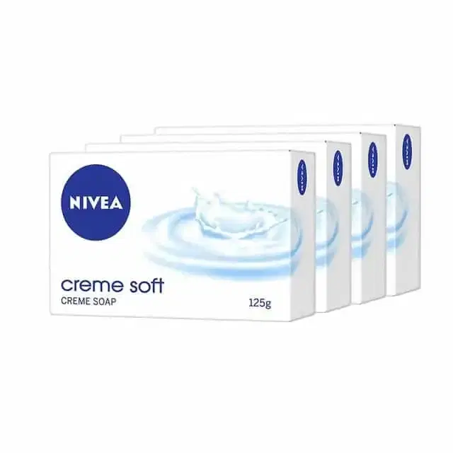 Nivea Creme Soft creme Soap ,125 g (Pack of 4)