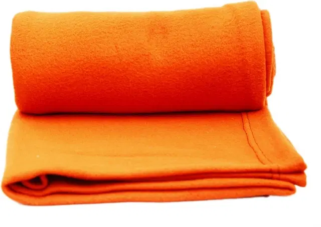 Fleece Blanket, Orange, 60x90 Inches