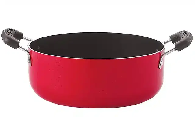 Non Stick Casserole with Bakelite Handle, Red, 2.6 L