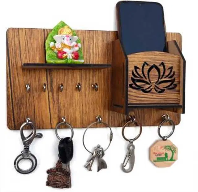 Fancy Wooden Key Holder, Brown, HC-023