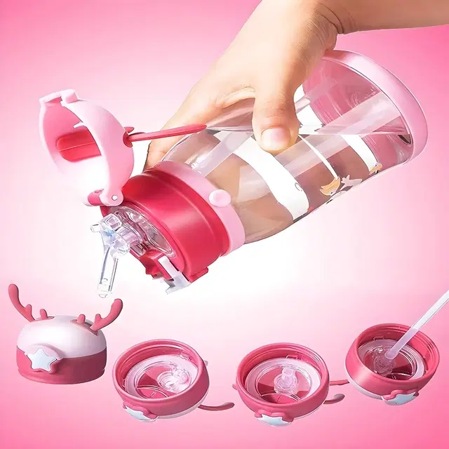 Plastic Water Bottle for Kids,Multicolour (600 Ml)