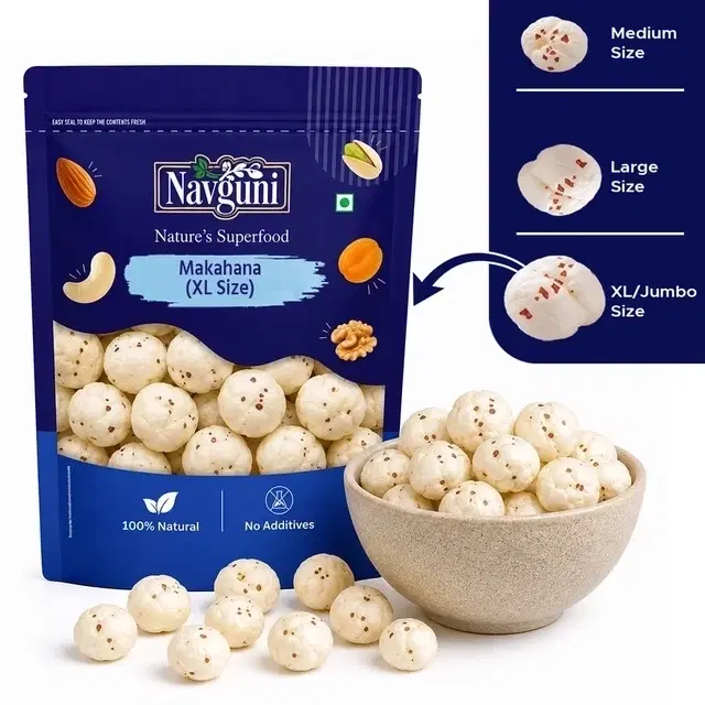 Navguni Jumbo Hand Picked Makahana (XL Size) 80 g II (6+ suta )