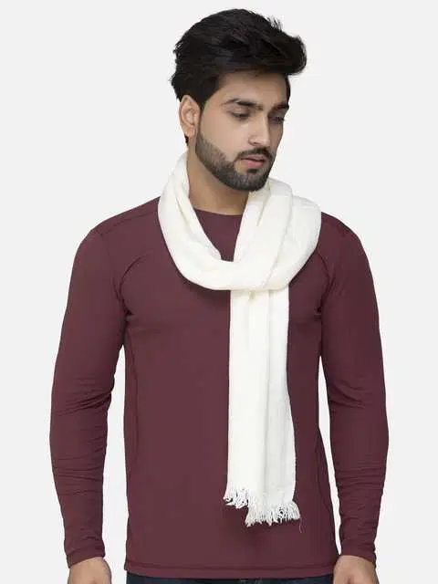 Men's Muffler (White, Free Size) (TG-7)