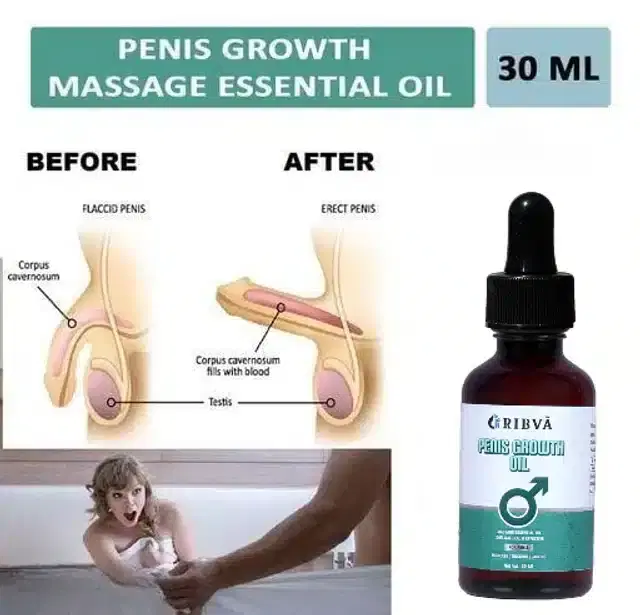 Natural & Organic Penis Growth Oil, 30 ml