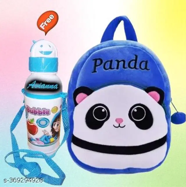 Nylon Backpack with Sipper for Kids, Multicolor, Set of 2