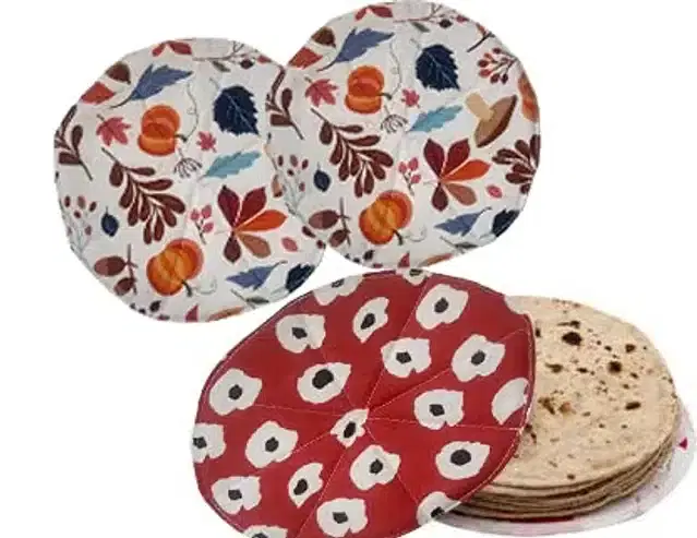 Best Chapati Cover Cotton Roti Cover Round Chapati Cover|| Set of 3, Multicolor, Assorted, Pack of 3