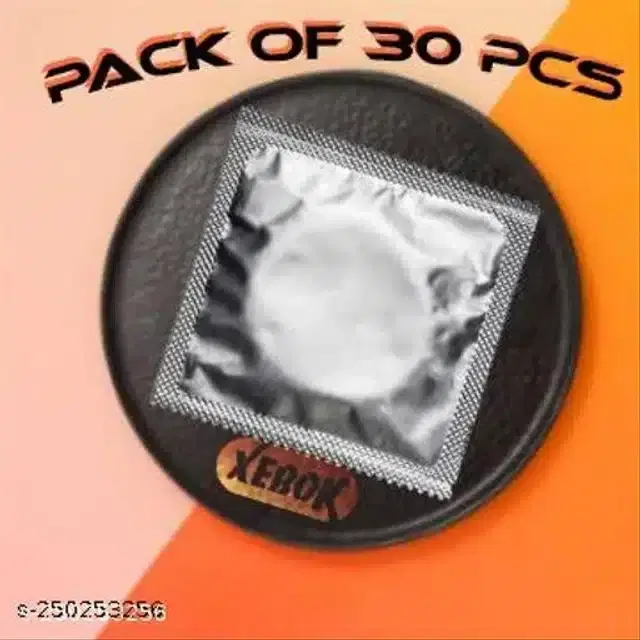 Xebok Chocolate Flavoured Extra Dotted Condoms, Pack of 30