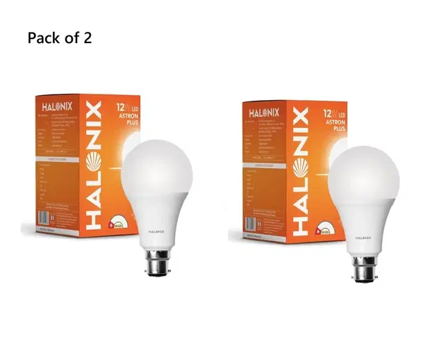Halonix 12W B22 LED Bulb, White [Pack Of 2]