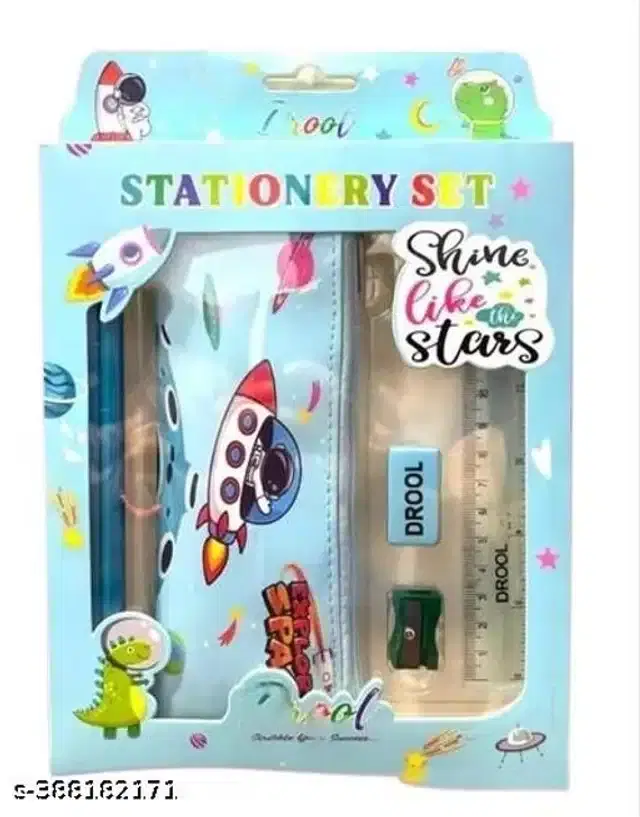 Space Theme Stationery Gift Set, Blue