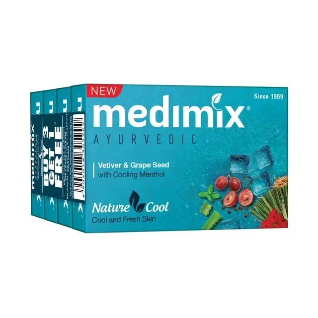 Medimix Cool Soap 4X75 g (Buy 3 Get 1 Free)