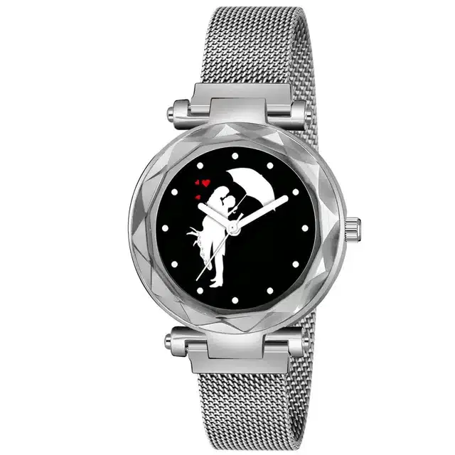 Analog Watch for Girls (Silver)