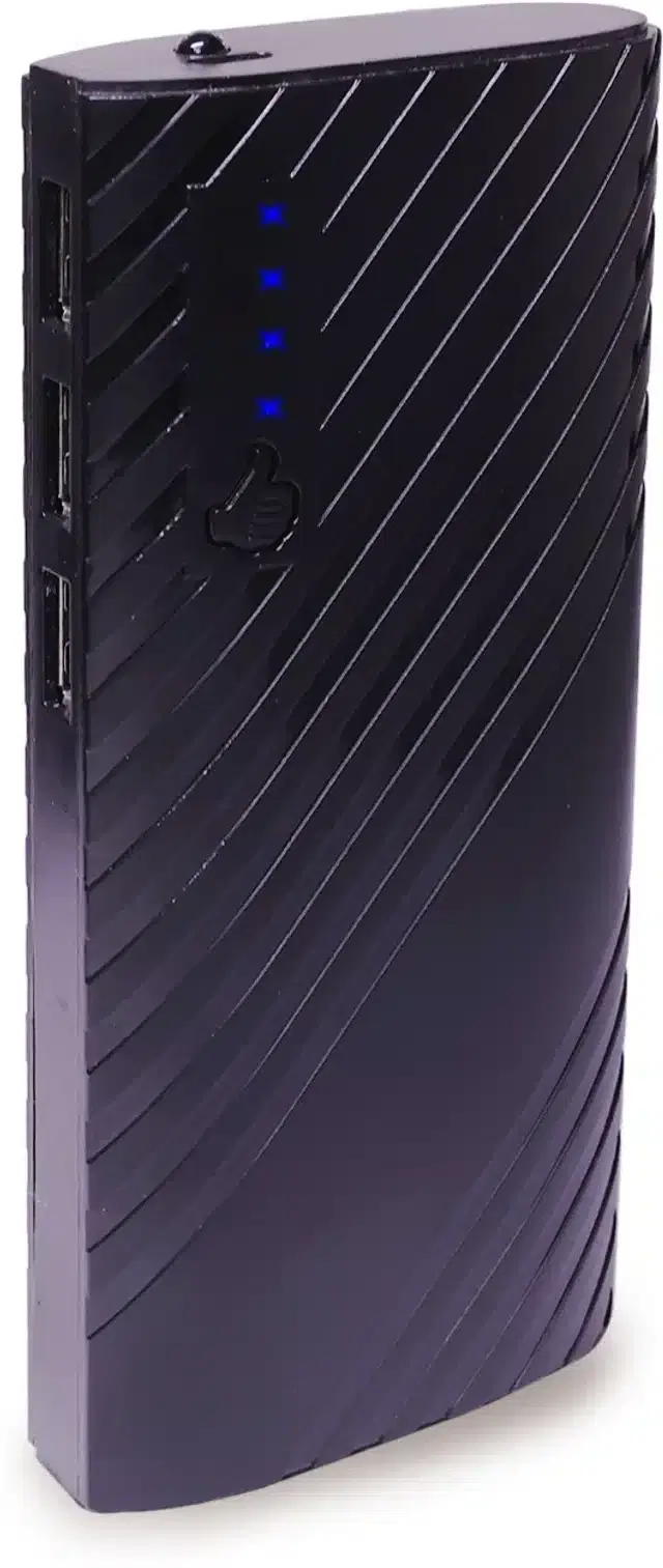 Portable Inbuilt Cables Power Bank, Black, 20000 mah