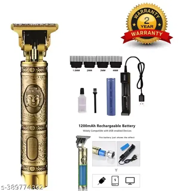 Rechargeable Professional Hair Trimmer for Men & Women, Gold