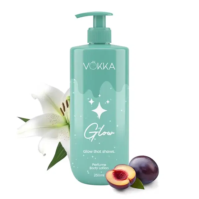 Vokka Glow Perfume Body Lotion Bright Fruity Floral Fragrance 250 ml