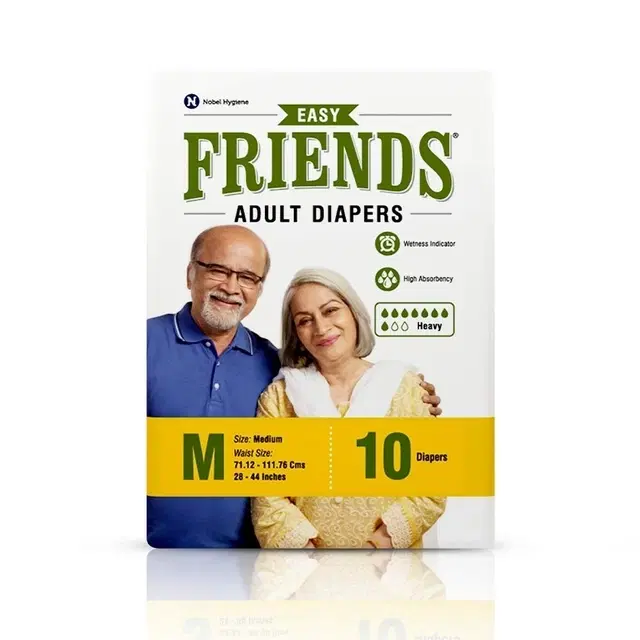 Friends Easy Adult Diaper 10 Count (Medium)