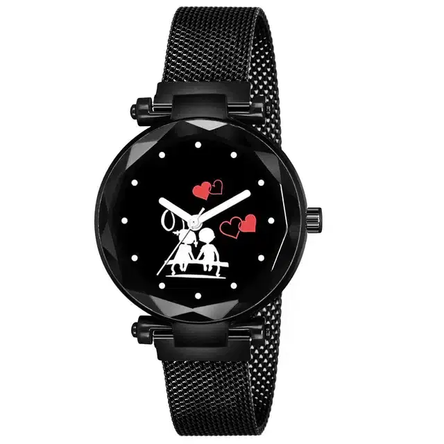 Analog Watch for Girls (Black)